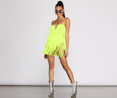 Forever Fab In Fringe Bodysuit