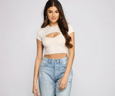 Chic Cuts Ribbed Knit Crop Top