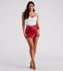Pearl Of Style Tie Back Crop Top
