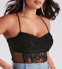 In Love With Lace Mesh Bodysuit