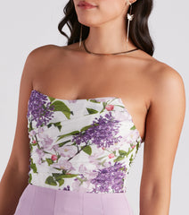 Pretty As Can Be Floral Bustier