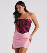Art Display Strapless Bustier