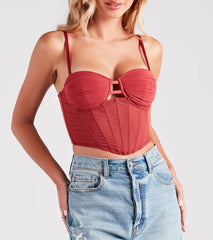 Sweet Affection Ruched Crop Bustier