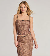 Forever Fierce Leopard Print and Bow Top