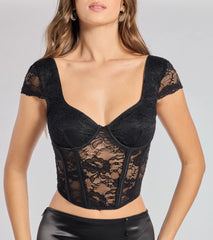 Lace Romance Cap Sleeve Bustier