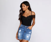 Crochet Details Bodysuit