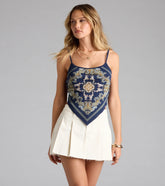 Sweetest Of All Paisley Crop Top