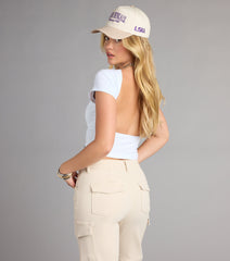 Class Crush LSU® Open Back Crop Tee