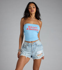 Bikinis And Bellinis Graphic Tube Top