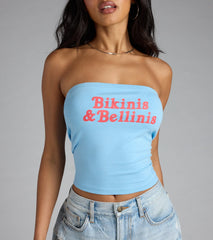 Bikinis And Bellinis Graphic Tube Top