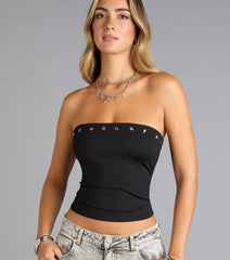 Edge Appeal Studded Tube Top