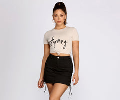 Honey Knot Front Tee