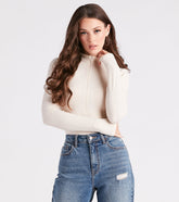 That's My Type Mock Neck Zip Top