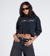 New York Bubble Crop Hoodie