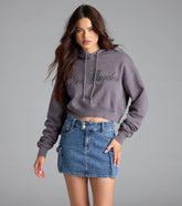 Los Angeles Oversized Crop Hoodie