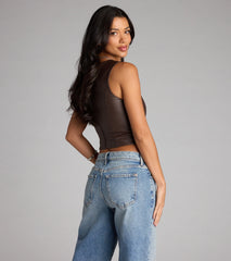 No Rules Just Looks Lace-Up Corset Top