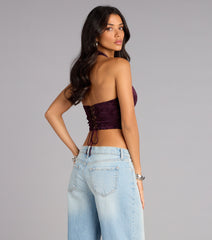 After Dark Lace-Up Halter Top