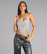 Spark Intentions Rhinestone Crop Top