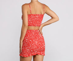 Falling For You Floral Crop Top