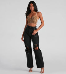 Dazzling Glow Embellished Bustier