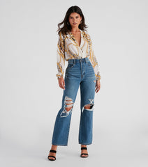 Wild One Chiffon Surplice Bodysuit