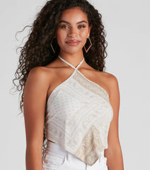 Effortless Boho Vibes Scarf Top