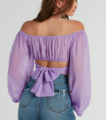 Such A Daydream Chiffon Crop Top