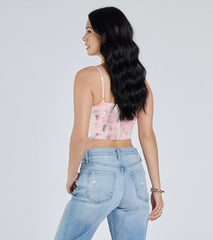 One Of A Kind Multi-Print Corset Top