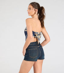 Sun Soaked Cutie Satin Scarf Top