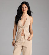 Fresh Vibes Denim Halter Top