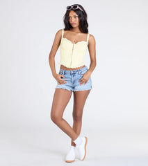 Ray Of Sunshine Eyelet Lace Bustier
