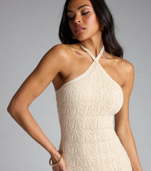 Luxe With No Limits Halter Midi Dress