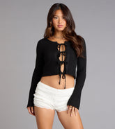 Keep It Together Tie-Front Sweater