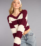 Chill Prep Striped V-Neck Sweater