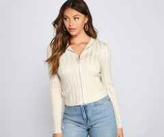 Keeping Knit Real Ribbed Knit Cardigan