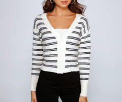 Timeless Chic Striped Cardigan