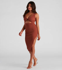 Stylish Silhouette Midi Sweater Dress