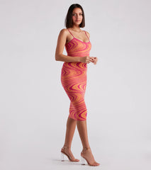 Nail The Trend Swirl Print Sweater Dress