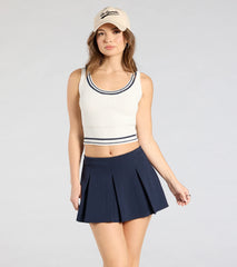 Striped And Stylish Knit Tank Top