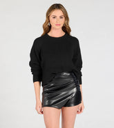 Comfiest Cutie Long Sleeve Waffle Knit Sweater