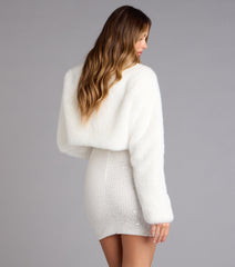 Pure Luxe Faux Fur Crop Jacket