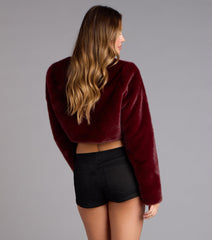 Faux The Drama Cropped Jacket