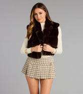 Chill Luxe Faux Fur Crop Vest