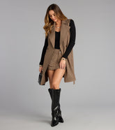 Checkmate Plaid Trench Vest