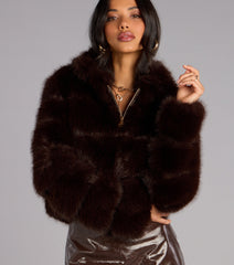 Frost Mode Faux Fur Crop Jacket