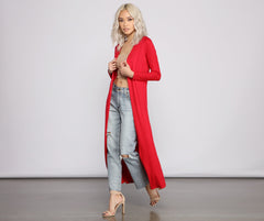 For The Love of Knit Ribbed Duster