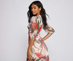 Tropic Dreams Tie Front Top