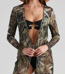 Yacht Party Sheer Mesh Duster