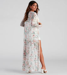 Dreamy Floral Mesh Duster