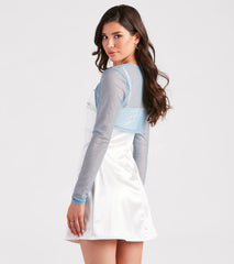 Glamorous Shine Glitter Mesh Bolero